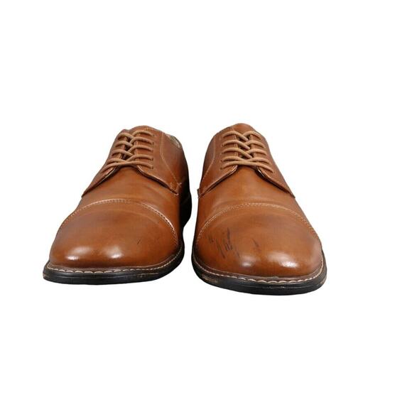 Dexter Shoes Mens 10 Oxford Derby Classic Cap Toe Formal Dress Brown Memory Foam - Picture 3 of 16